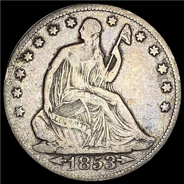 1853-O Silver Seated Liberty Half Dollar NICELY CIRCULATED