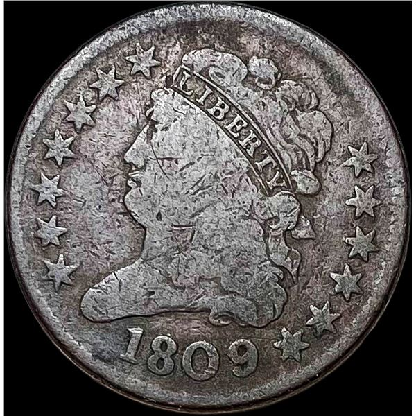 1809 Classic Head Half Cent NICELY CIRCULATED