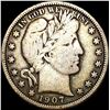 Image 1 : 1907 Barber Half Dollar NICELY CIRCULATED