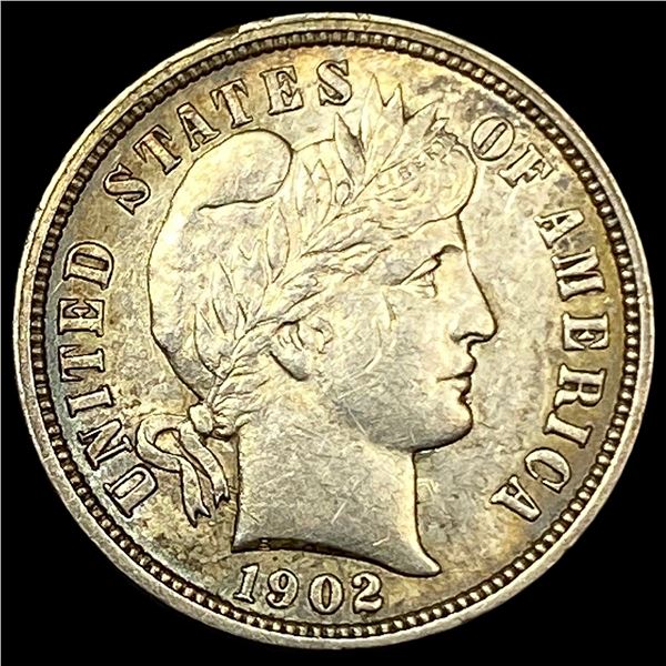 1902-O Toned Silver Barber Dime CLOSELY  UNCIRCULATED