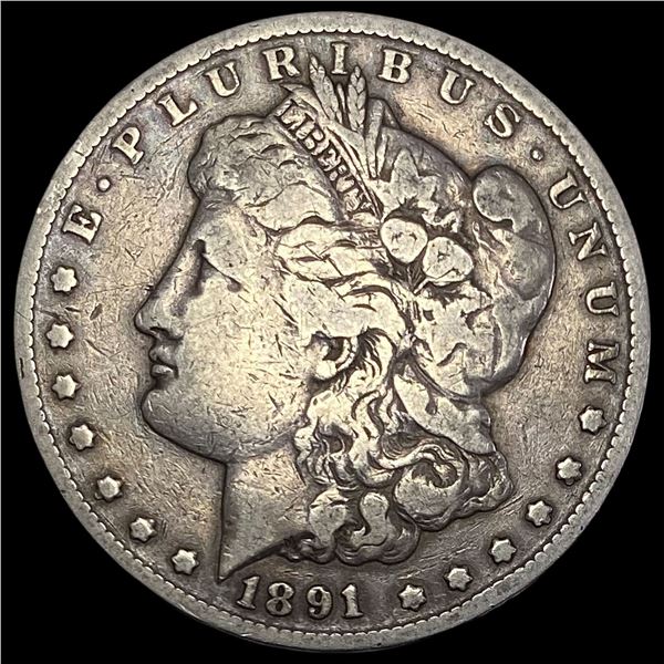 1891-CC Silver Morgan Dollar LIGHTLY  CIRCULATED