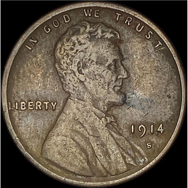 1914-S Lincoln Wheat Cent NEARLY UNCIRCULATED