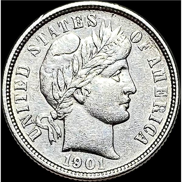 1901-O Silver Barber Dime CLOSELY UNCIRCULATED