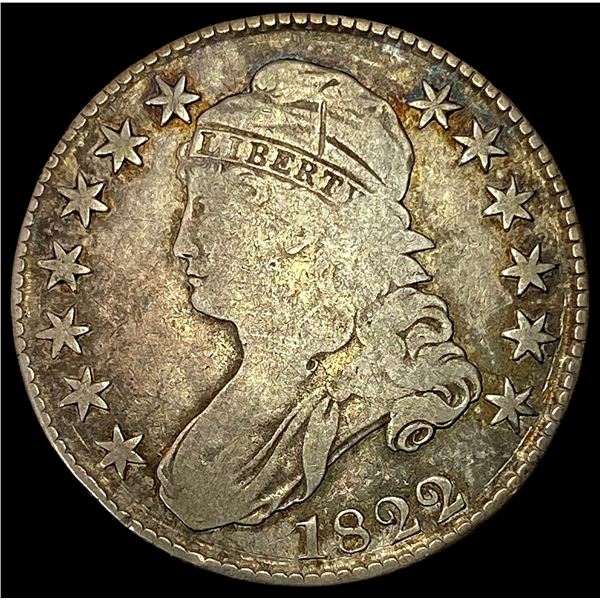 1822 Capped Bust Silver Half Dollar LIGHTLY CIRCULATED