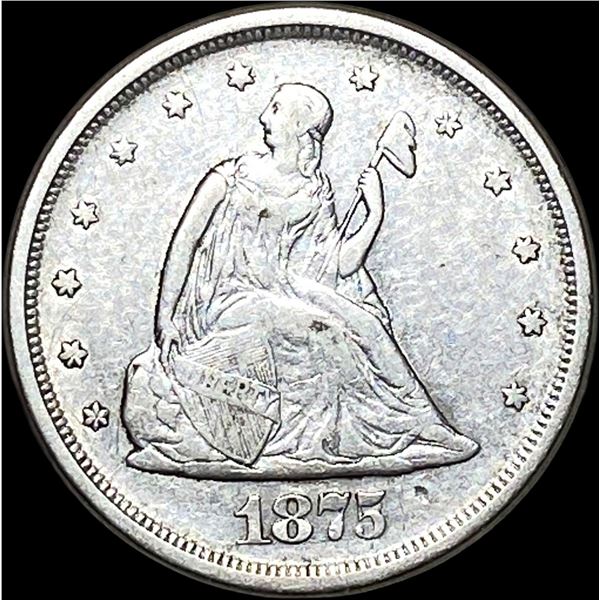 1875-S Seated Liberty Twenty Cents NEARLY UNCIRCULATED