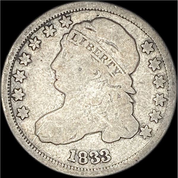 1833 Capped Bust Dime NICELY CIRCULATED