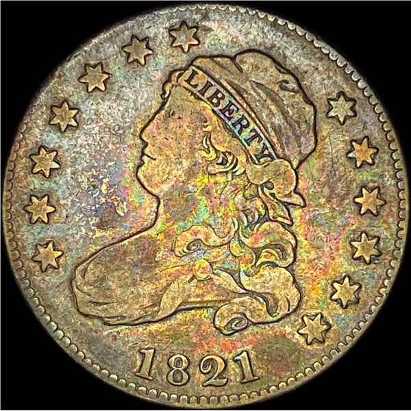 1821 Capped Bust Silver Quarter LIGHTLY  CIRCULATED