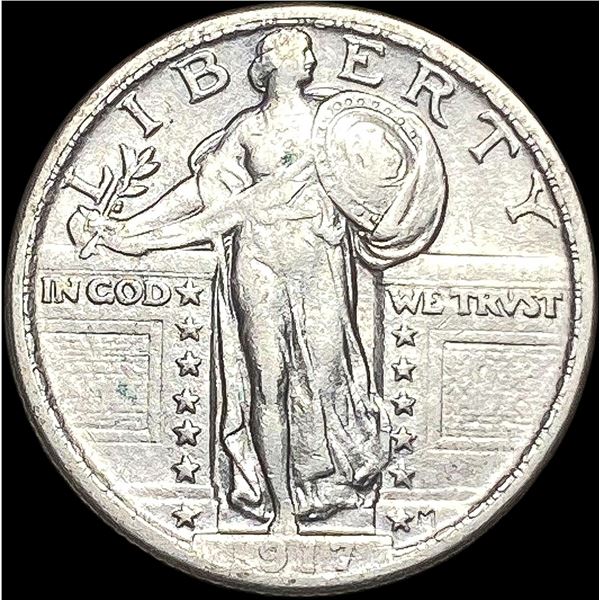 1917 Type 2 Standing Liberty Quarter NEARLY UNCIRCULATED