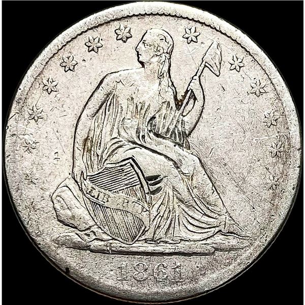 1861-S Seated Liberty Half Dollar NEARLY UNCIRCULATED