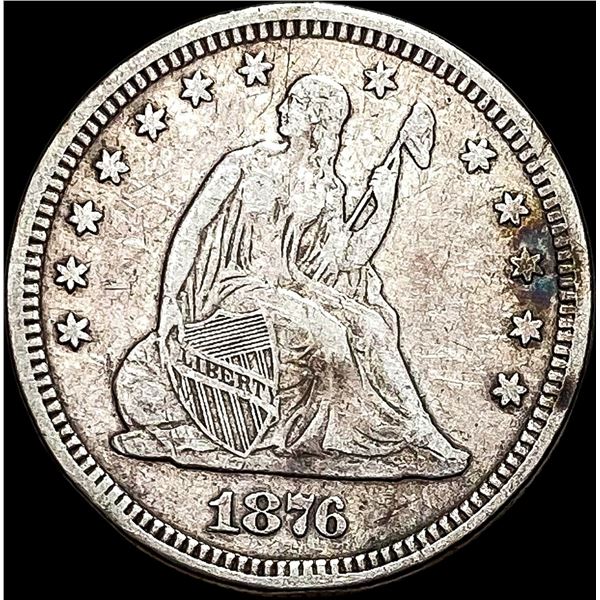 1876 Seated Liberty Quarter NEARLY  UNCIRCULATED