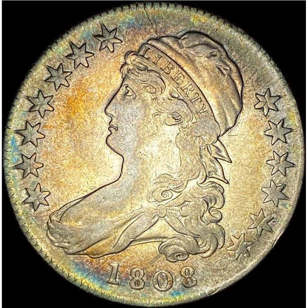 1808 Capped Bust Half Dollar NEARLY  UNCIRCULATED