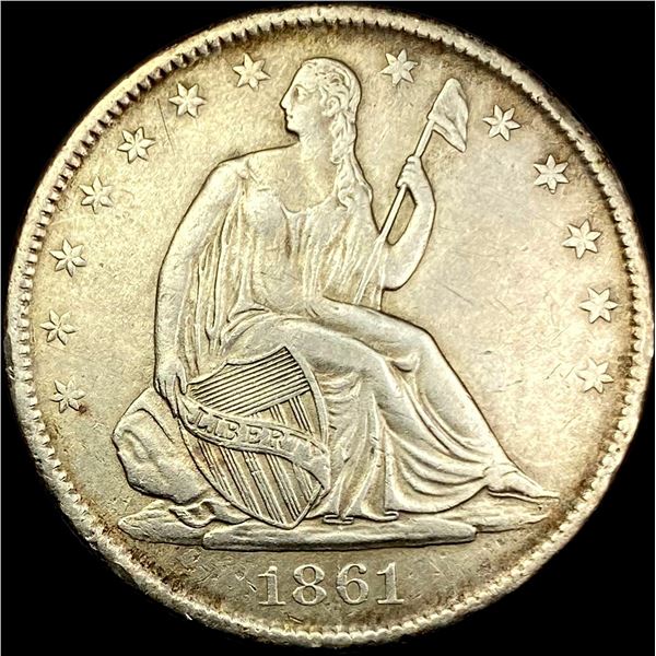 1861-O Seated Liberty Half Dollar NEARLY UNCIRCULATED