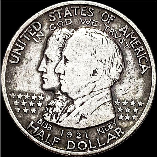 1921 Silver Half Dollar Alabama Centennial NICELY CIRCULATED