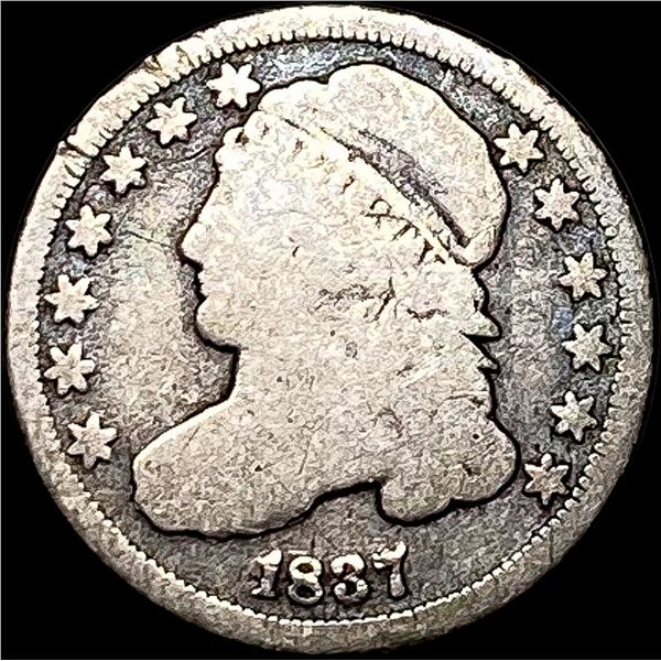 1837 Capped Bust Dime NICELY CIRCULATED