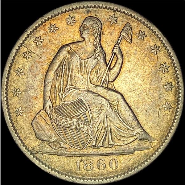 1860-O Seated Liberty Half Dollar CLOSELY  UNCIRCULATED