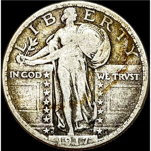 1917-D Type 2 Standing Liberty Quarter