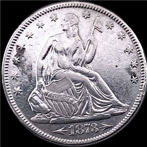 1873 Arrows Seated Liberty Half Dollar NEARLY UNCIRCULATED