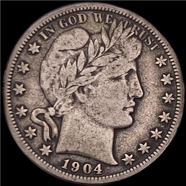 1904-O Silver Barber Half Dollar LIGHTLY CIRCULATED