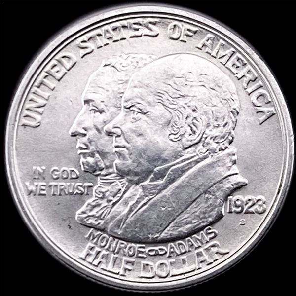 1923-S Silver Monroe Doctrine Centennial Half Dollar CLOSELY UNCIRCULATED