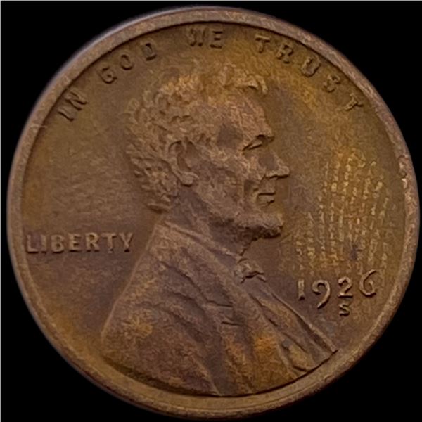1926-S Lincoln Wheat Cent NEARLY UNCIRCULATED