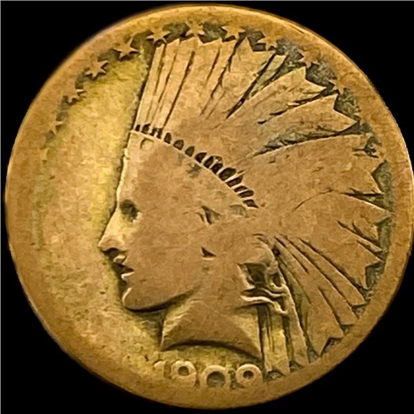1908 Indian Head $5 Gold Half Eagle NICELY CIRCULATED