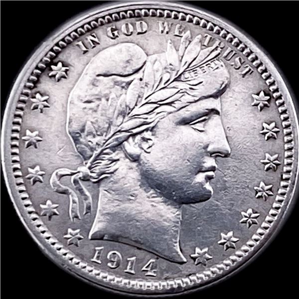 1914 Barber Silver Quarter CLOSELY UNCIRCULATED