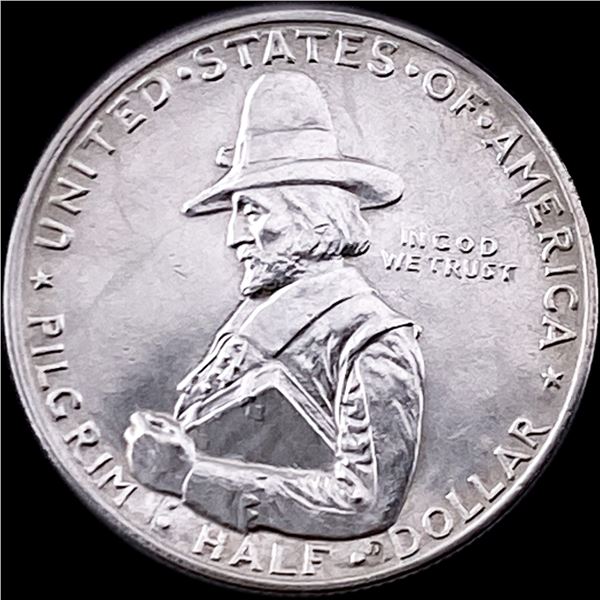 1920 Silver Pilgrim Tercentenary Half Dollar CLOSELY UNCIRCULATED