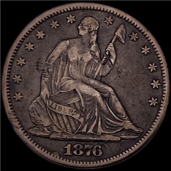 1876-CC Silver Half Dollar NEARLY UNCIRCULATED