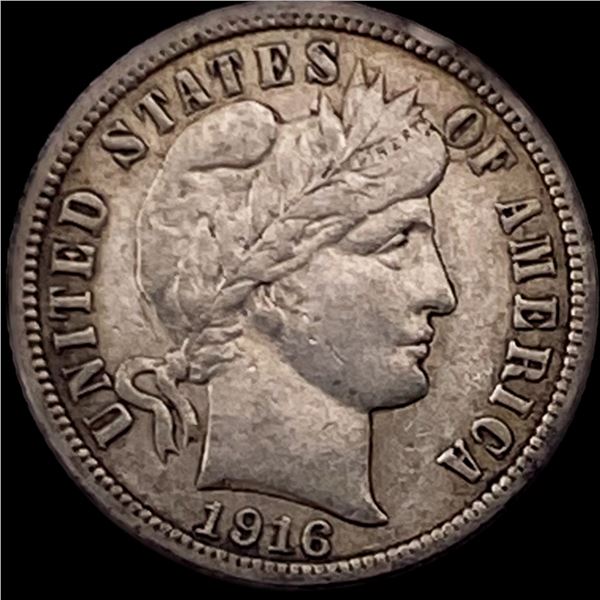1916 Barber Dime NEARLY UNCIRCULATED