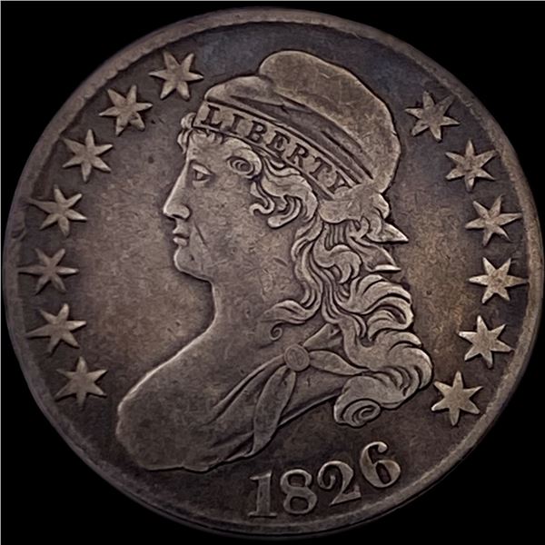 1826 Capped Bust Half Dollar LIGHTLY CIRCULATED