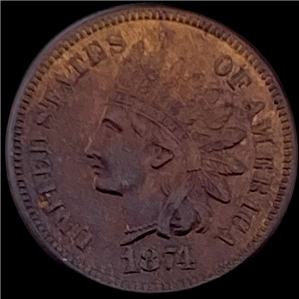 1874 Indian Head Cent CHOICE AU