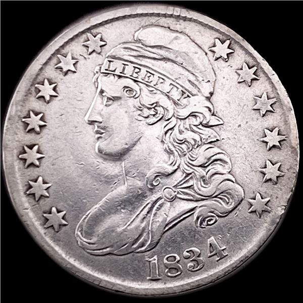 1834 Capped Bust Half Dollar NEARLY UNCIRCULATED