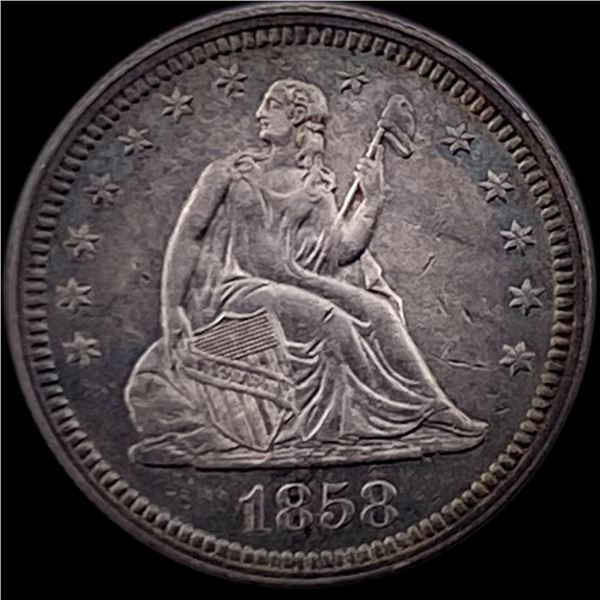 1858 Seated Liberty Quarter CLOSELY UNCIRCULATED