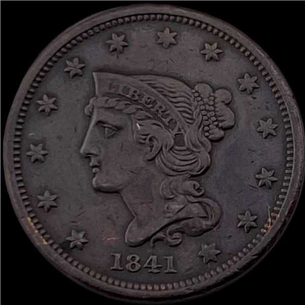 1841 Braided Hair Large Cent CLOSELY UNCIRCULATED