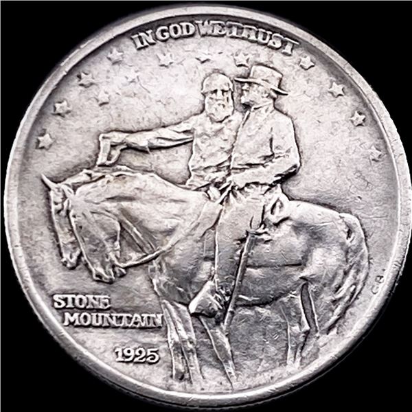 1925 Silver Stone Mountain Half Dollar NEARLY UNCIRCULATED
