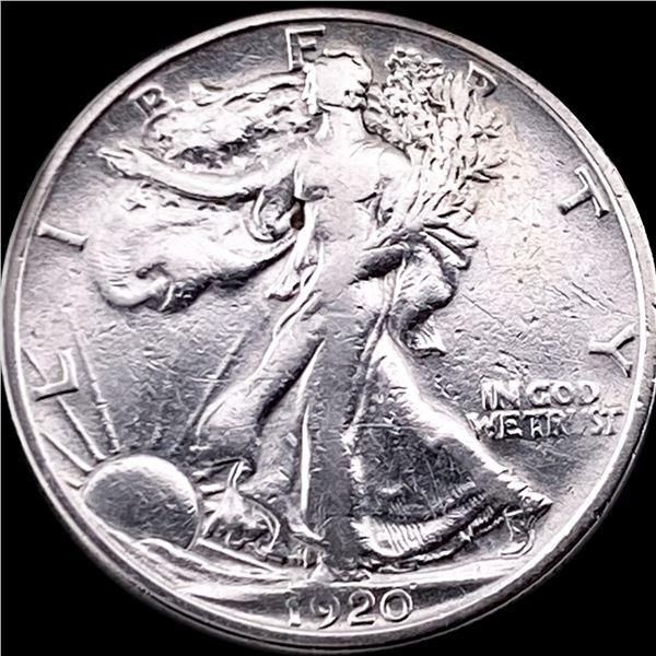 1920 Walking Liberty Half Dollar LIGHTLY CIRCULATED