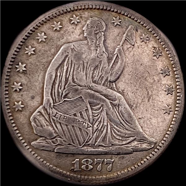 1877 Seated Liberty Half Dollar NEARLY UNCIRCULATED