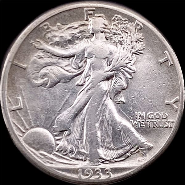 1933-S Silver Walking Liberty Half Dollar NEARLY UNCIRCULATED