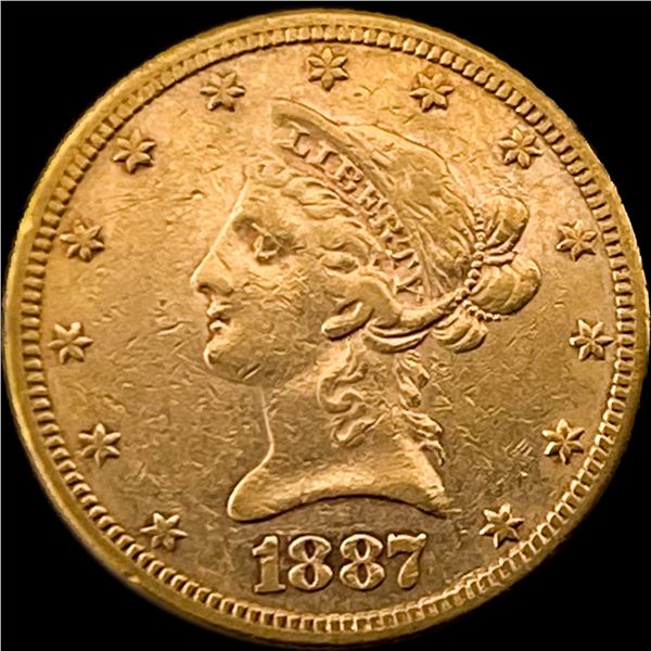 1887 Liberty Head Eagle $10 Gold Coin CLOSELY UNCIRCULATED