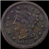 1847 Braided Hair Large Cent LIGHTLY CIRCULATED