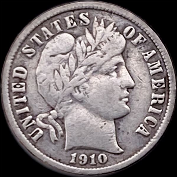 1910-S Silver Barber Dime LIGHTLY CIRCULATED