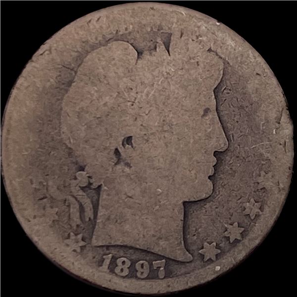 1897-O Silver Barber Quarter NICELY CIRCULATED