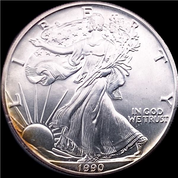 1990 1 oz Silver American Eagle $1 SUPERB GEM BU