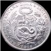 Image 2 : 1914 Silver Un Sol Peru CLOSELY UNCIRCULATED