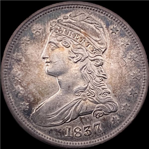1837 Capped Bust Half Dollar NEARLY UNCIRCULATED