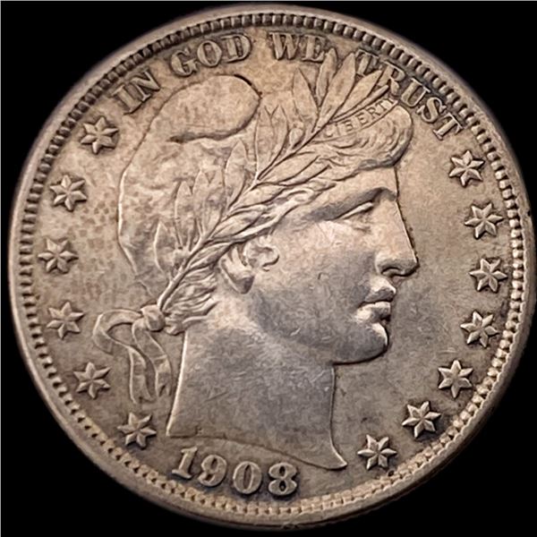 1908-D Silver Barber Half Dollar CLOSELY UNCIRCULATED