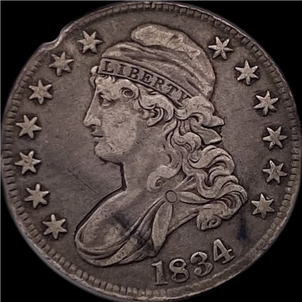 1834 Capped Bust Half Dollar NEARLY UNCIRCULATED