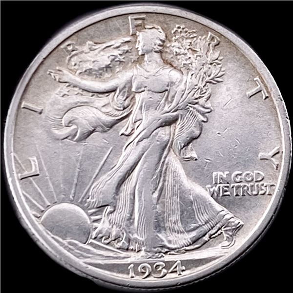1934-S Silver Walking Liberty Half Dollar CLOSELY UNCIRCULATED