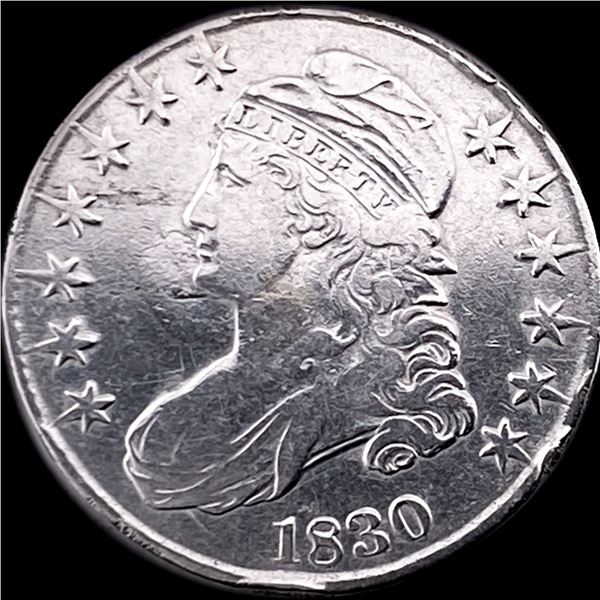1830 Capped Bust Half Dollar NEARLY UNCIRCULATED