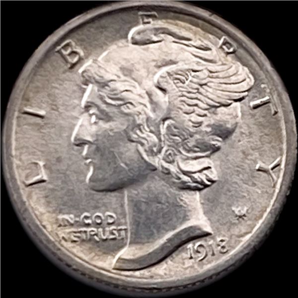 1918-S Silver Mercury Dime CLOSELY UNCIRCULATED